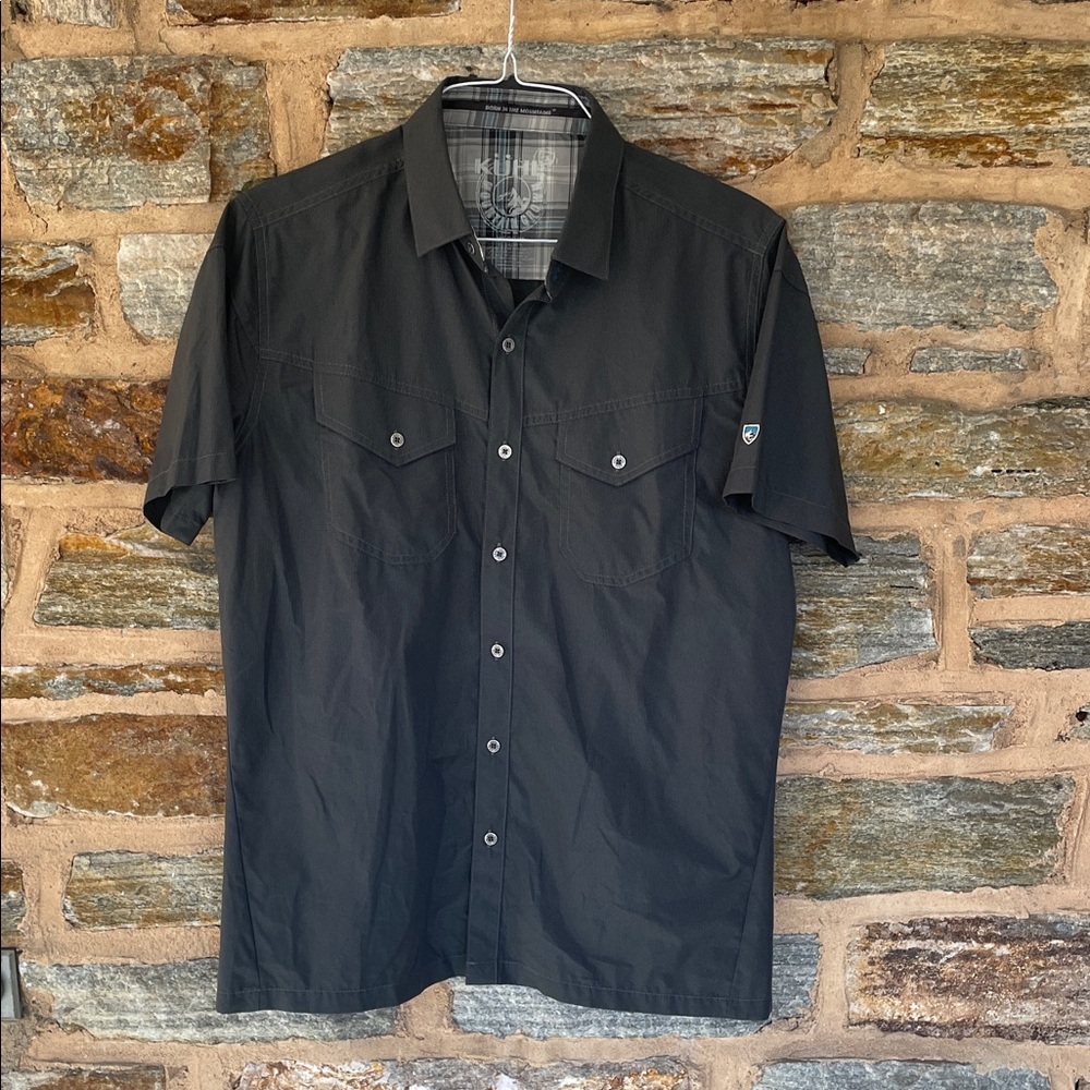 Kuhl Men's Gray Short Sleeve Button Down Shirt
